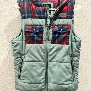 Burton Plaid Puffer Vest - Multicolor